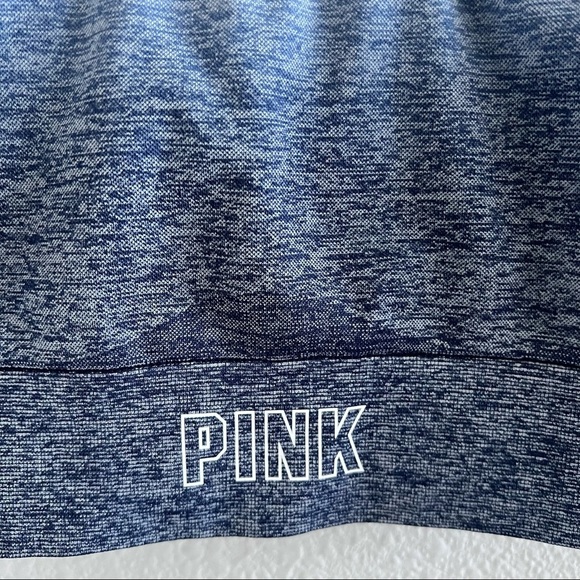 Victoria’s Secret PINK Sport Seamless Lightly Lined Blue Ombre Pull On Bra Small - Picture 3 of 8